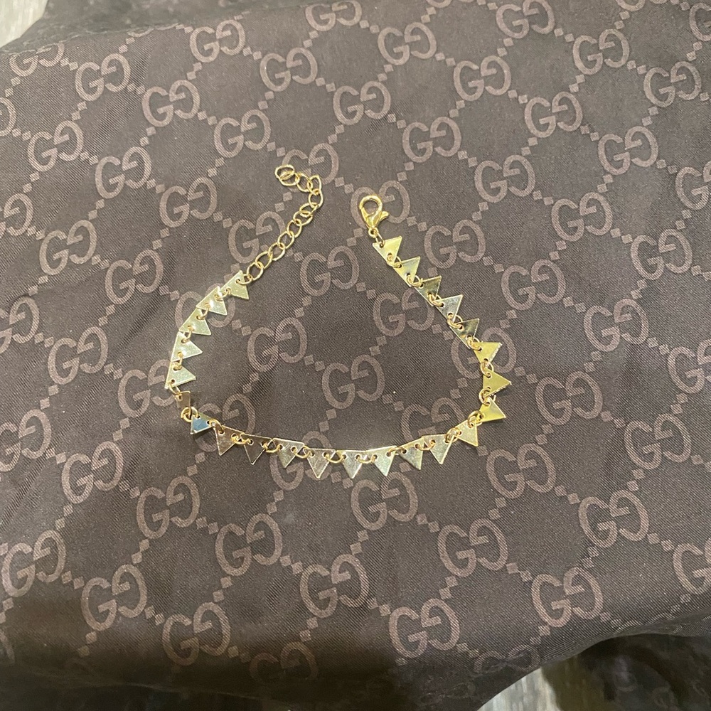 Ankle bracelet, gold plated.